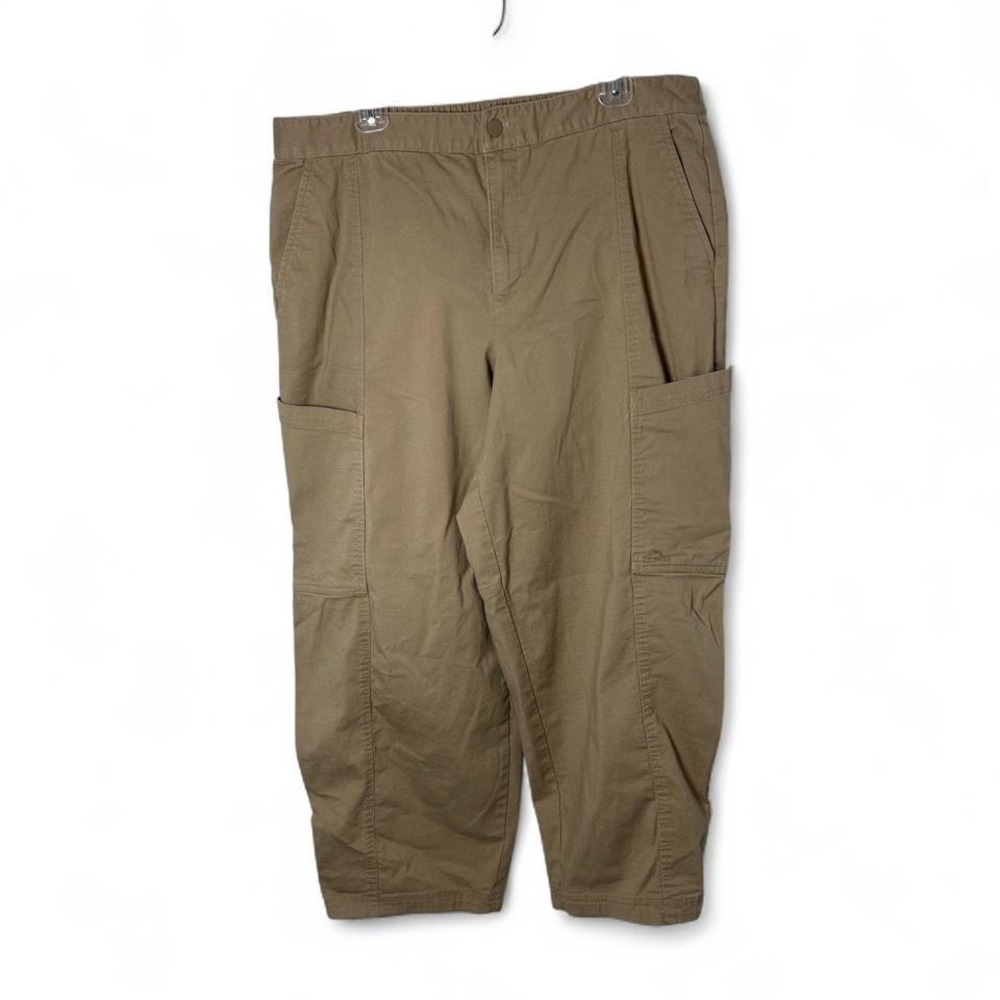 LL Bean Women's Explorer‎ Ripstop Pants, Barrel Leg size 20 khaki